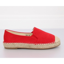 Red Espadrilles pentru femei 180-5 Red II-GAT roșu 2