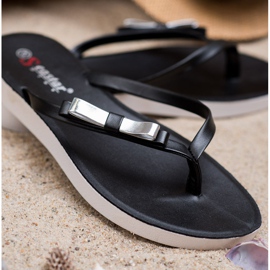 Seastar Flip-flops With A Bow negru 4