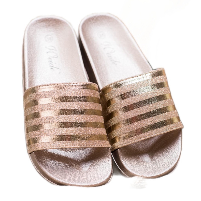 Weide Papuci Cu Sclipici galben 1