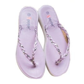 Seastar Flip-flops violet împletit 3
