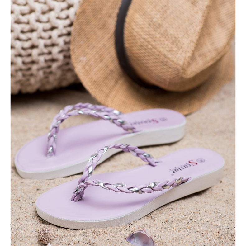Seastar Flip-flops violet împletit 2