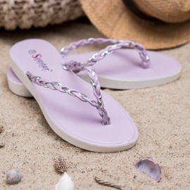 Seastar Flip-flops violet împletit 4
