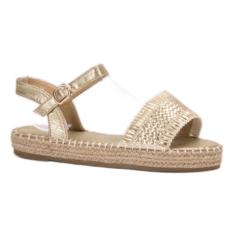 Small Swan Sandale Espadrile Aurii de aur 1