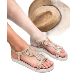 SHELOVET Sandale Slip-On Wedge galben 2