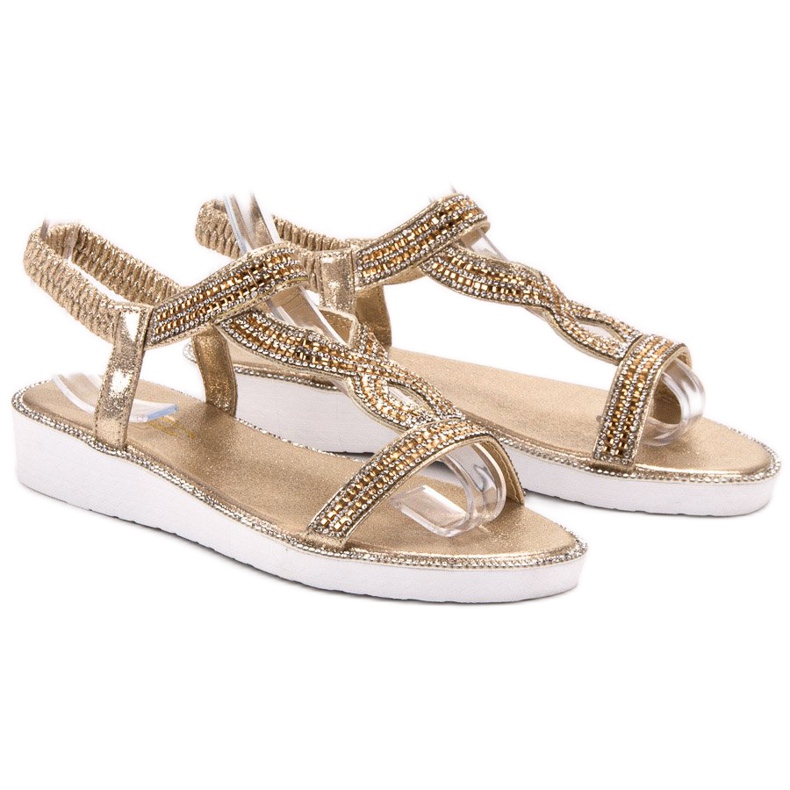 SHELOVET Sandale Slip-On Wedge galben 1