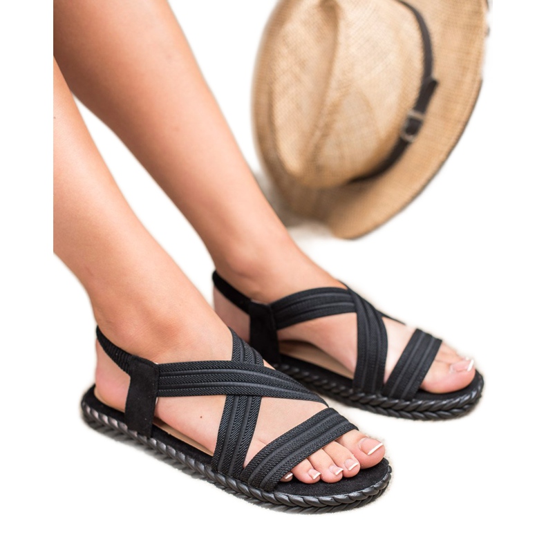 SHELOVET Sandale confortabile pentru femei negru 1