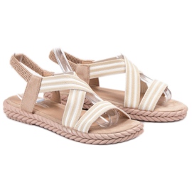 SHELOVET Sandale confortabile pentru femei maro 1