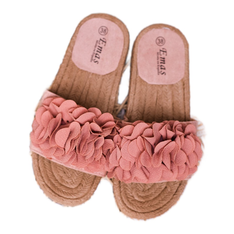 SHELOVET Espadrile cu pulbere roz 1
