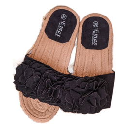 SHELOVET Espadrile negre negru 1 SHELOVET Espadrile negre negru 1