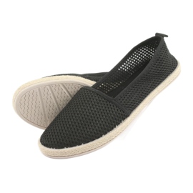 Espadrile cu plasă neagră JX1029 Negru 4