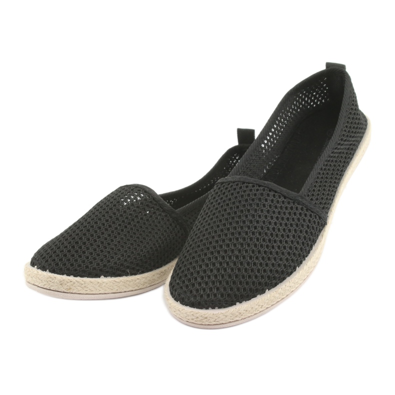 Espadrile cu plasă neagră JX1029 Negru 3
