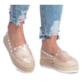 Espadrile cu șampanie pe panoul Glam multicolor roz 1