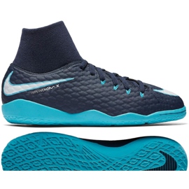 Încălțăminte de interior Nike HypervenomX Phelon Iii Df Ic Jr 917774-414 multicolor albastru 2