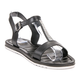 SHELOVET Sandale din cauciuc negru 1