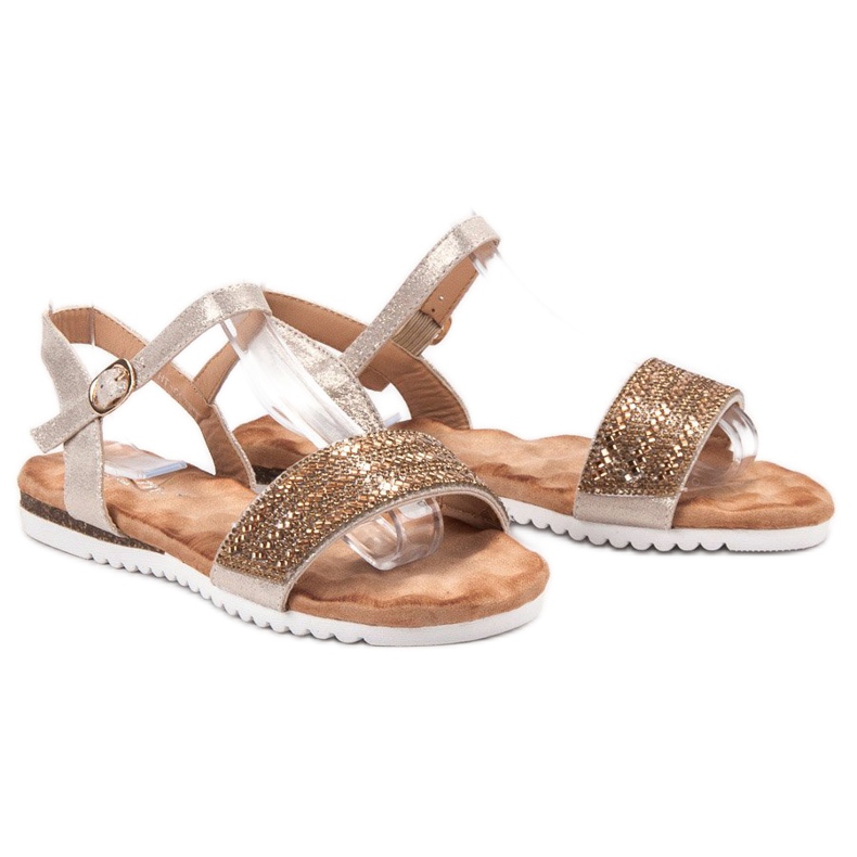 Emaks Sandale Cu Zirconiu Cubic maro 1