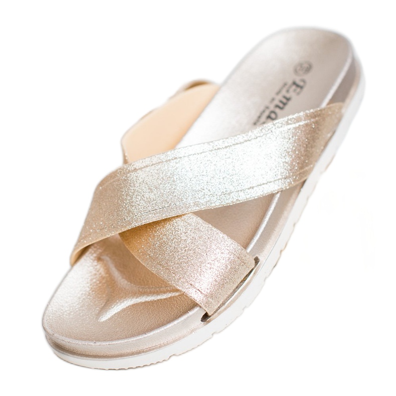 Emaks Papuci Aurii Cu Sclipici de aur 2