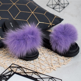 SHELOVET Papuci Cu Blana violet 1 SHELOVET Papuci Cu Blana violet 1