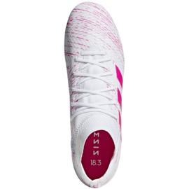 Ghete de fotbal Adidas Nemeziz 18.3 Fg M BB9436 alb alb 1