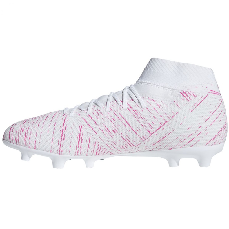 Ghete de fotbal Adidas Nemeziz 18.3 Fg M BB9436 alb alb 2