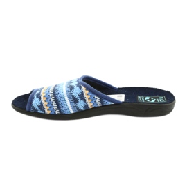 Papuci pulover norvegieni Adanex negru albastru marin albastru galben 2