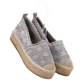 Diamantique Espadrile pe platformă gri 1