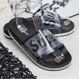 Bona Flip-flops transparente negru 2