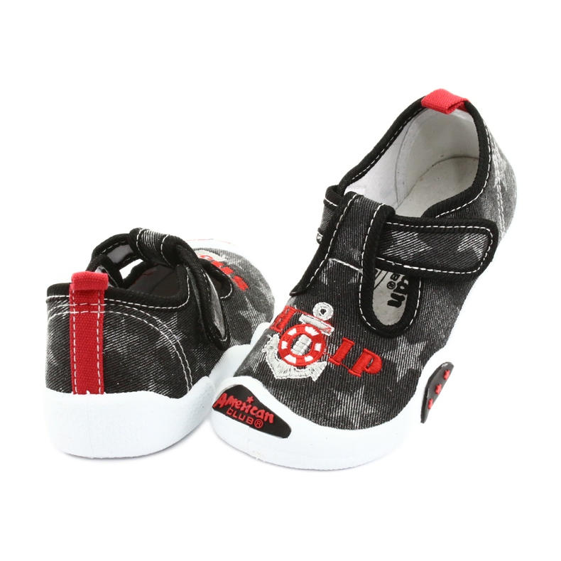 American Club Adidași pentru copii insert din piele TEN12 negru roșu gri 4 American Club Adidași pentru copii insert din piele TEN12 negru roșu gri 4
