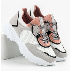 SHELOVET Adidași la modă roz gri 1