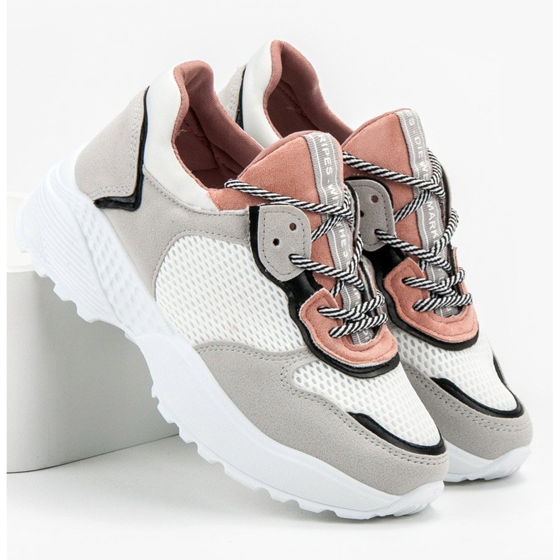 SHELOVET Adidași la modă roz gri 1