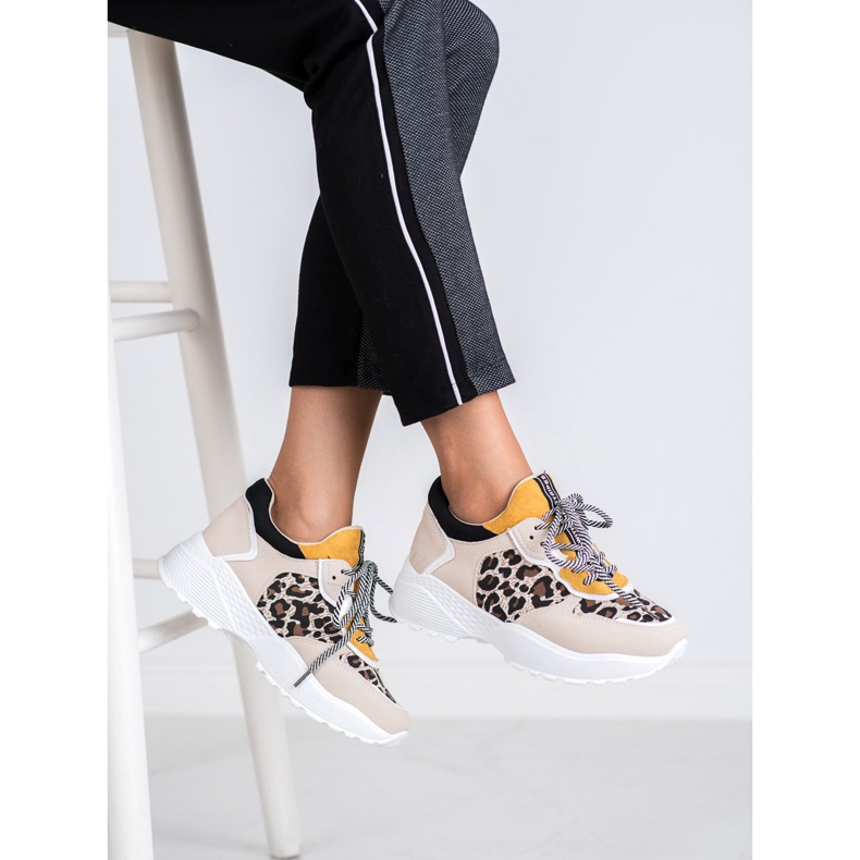 SHELOVET Adidași la modă cu imprimeu leopard maro 2 SHELOVET Adidași la modă cu imprimeu leopard maro 2