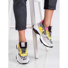 SHELOVET Adidași colorați cu imprimeu șarpe multicolor 2 SHELOVET Adidași colorați cu imprimeu șarpe multicolor 2