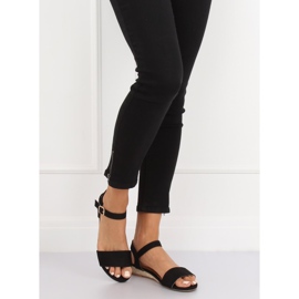 Sandale negre espadrile 9R73 Negru 1 Sandale negre espadrile 9R73 Negru 1