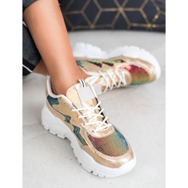 SHELOVET Tenisi Aurii Cu Paiete de aur 2