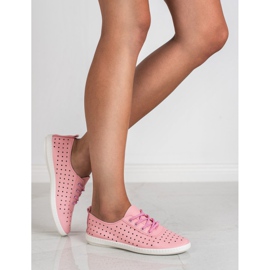 SHELOVET Adidași de dama ajurati roz 1