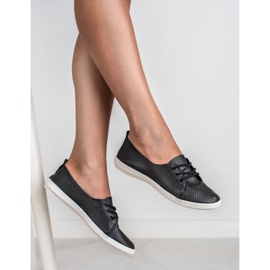 SHELOVET Adidași din piele ecologică negru 1