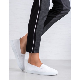 SHELOVET Sliponuri textile alb 2