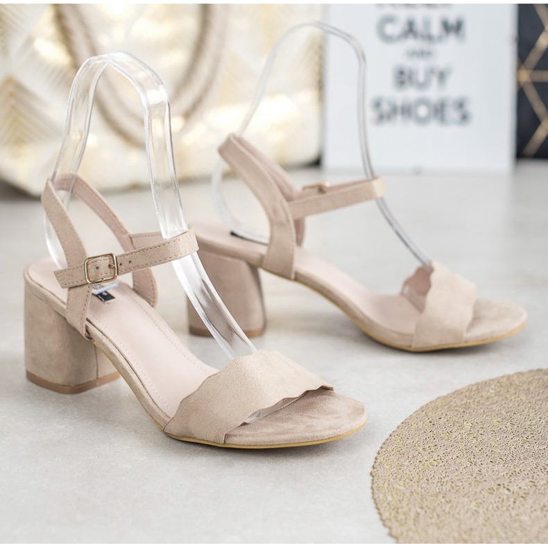 Sandale din piele intoarsa VICES maro 2