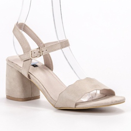 Sandale din piele intoarsa VICES maro 1