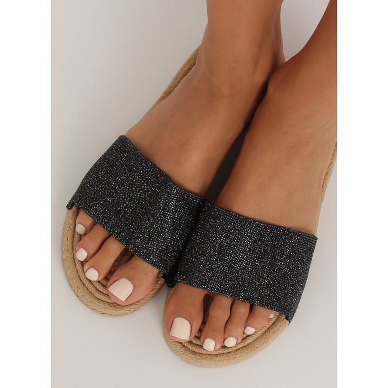 Papuci negri negri pentru femei JFF-V182 Negri negru 2