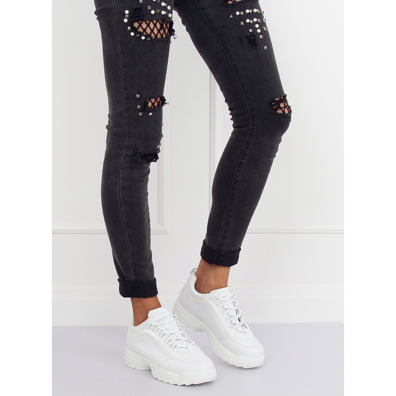 Pantofi sport albi D1909 Alb 1