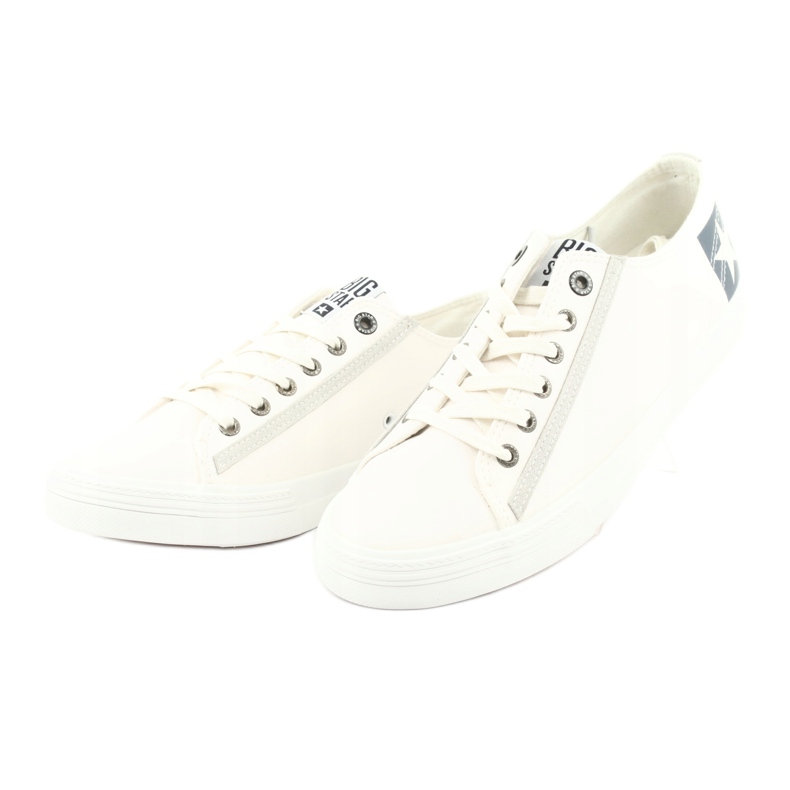 Big Star Half-tropecs bărbați Białe 174074 cu eco-piele alb 2 Big Star Half-tropecs bărbați Białe 174074 cu eco-piele alb 2