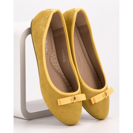 GUAPISSIMA Balerini cu sclipici galben 1