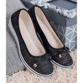 SHELOVET Wedge Ballerina negru 2