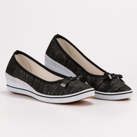 SHELOVET Wedge Ballerina negru 1
