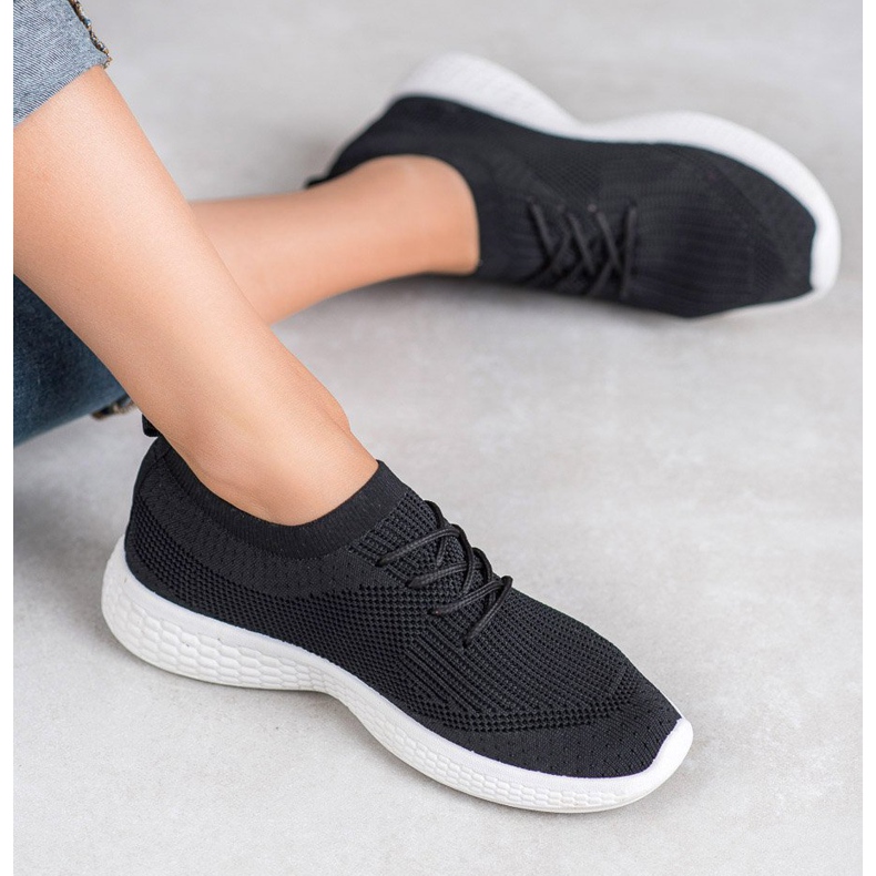 SHELOVET Pantofi sport de alunecare negru 1