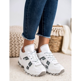 SHELOVET Adidași albi gri 2