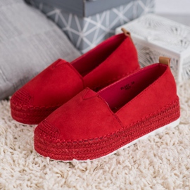 Forever Folie Espadrile roșii pe platformă roșu 2 Forever Folie Espadrile roșii pe platformă roșu 2