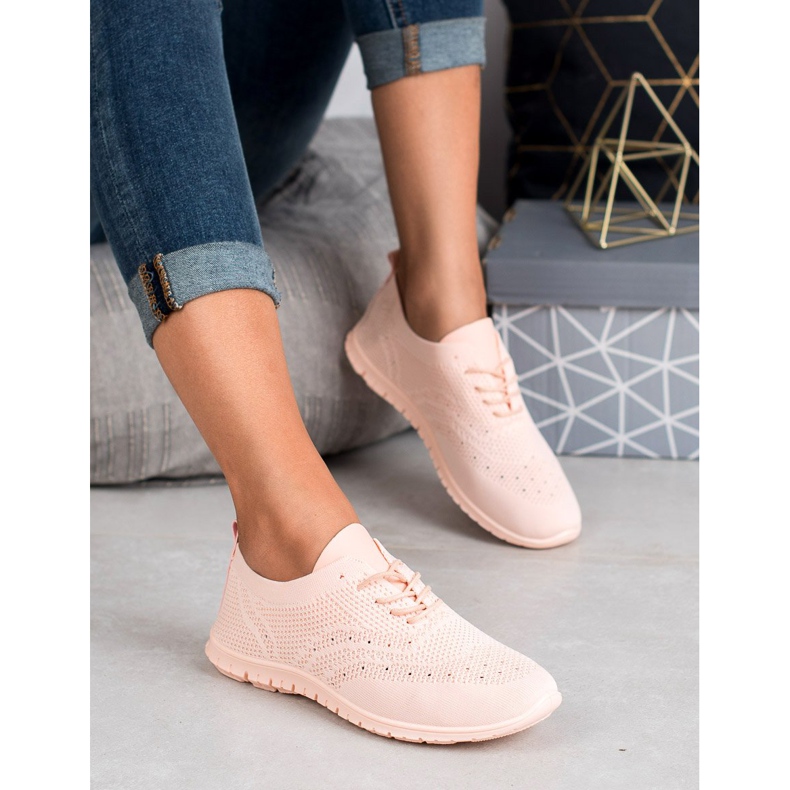 SHELOVET Pantofi sport textile roz 1
