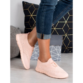 SHELOVET Pantofi sport textile roz 2