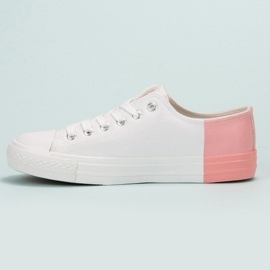 SHELOVET Adidași cu piele ecologică alb 1